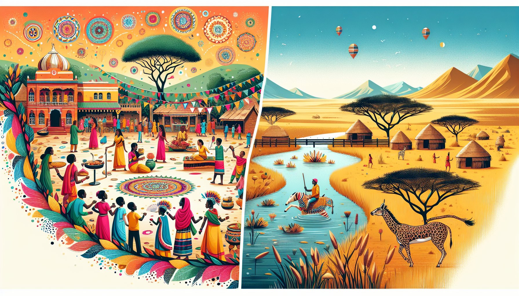Cultural montage of surnames starting with D in Asia and Africa