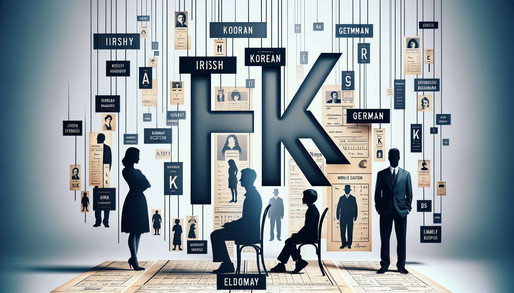 Cultural diversity of common surnames starting with K worldwide
