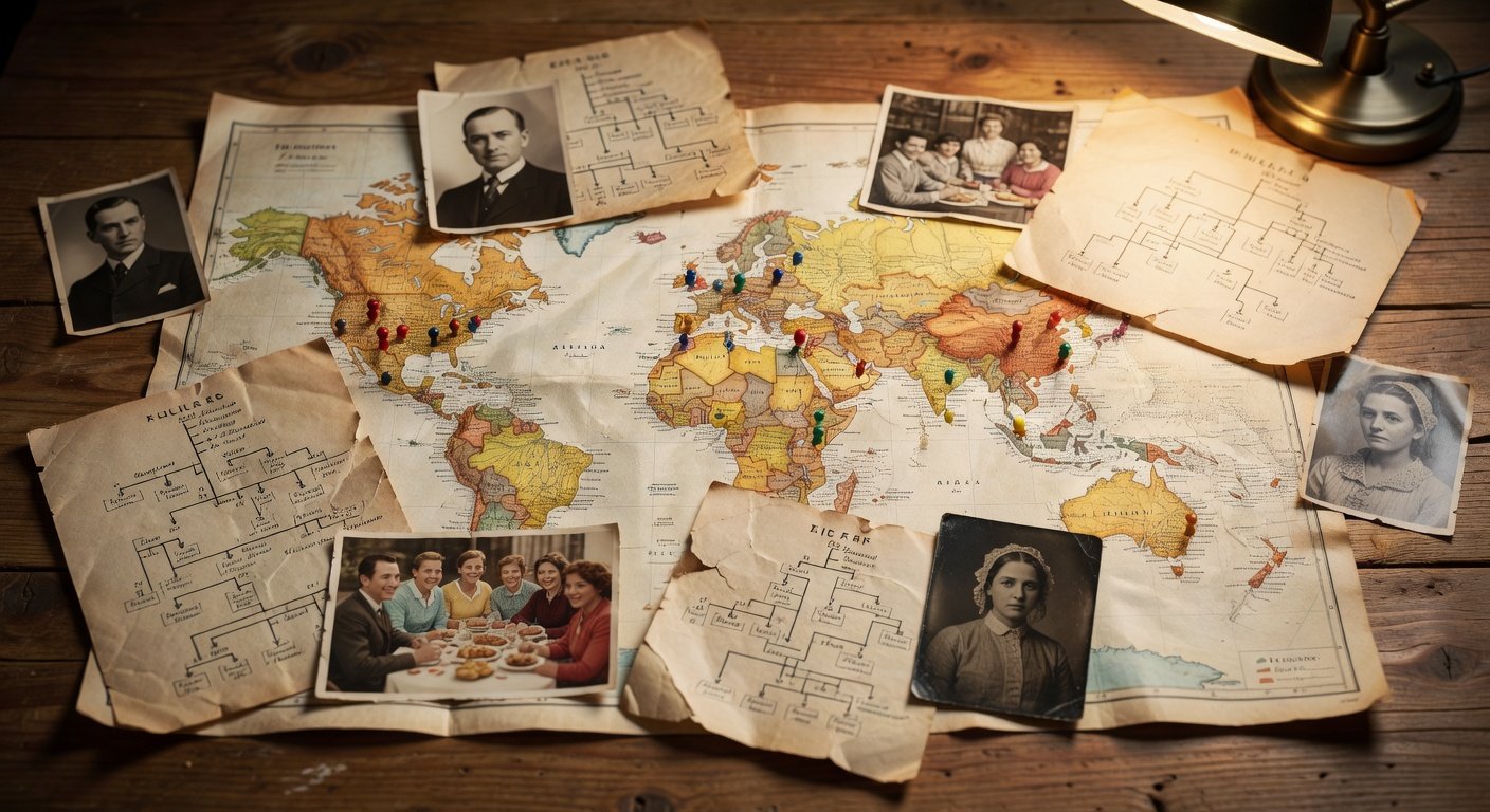 Global distribution map for researching surnames starting with Z