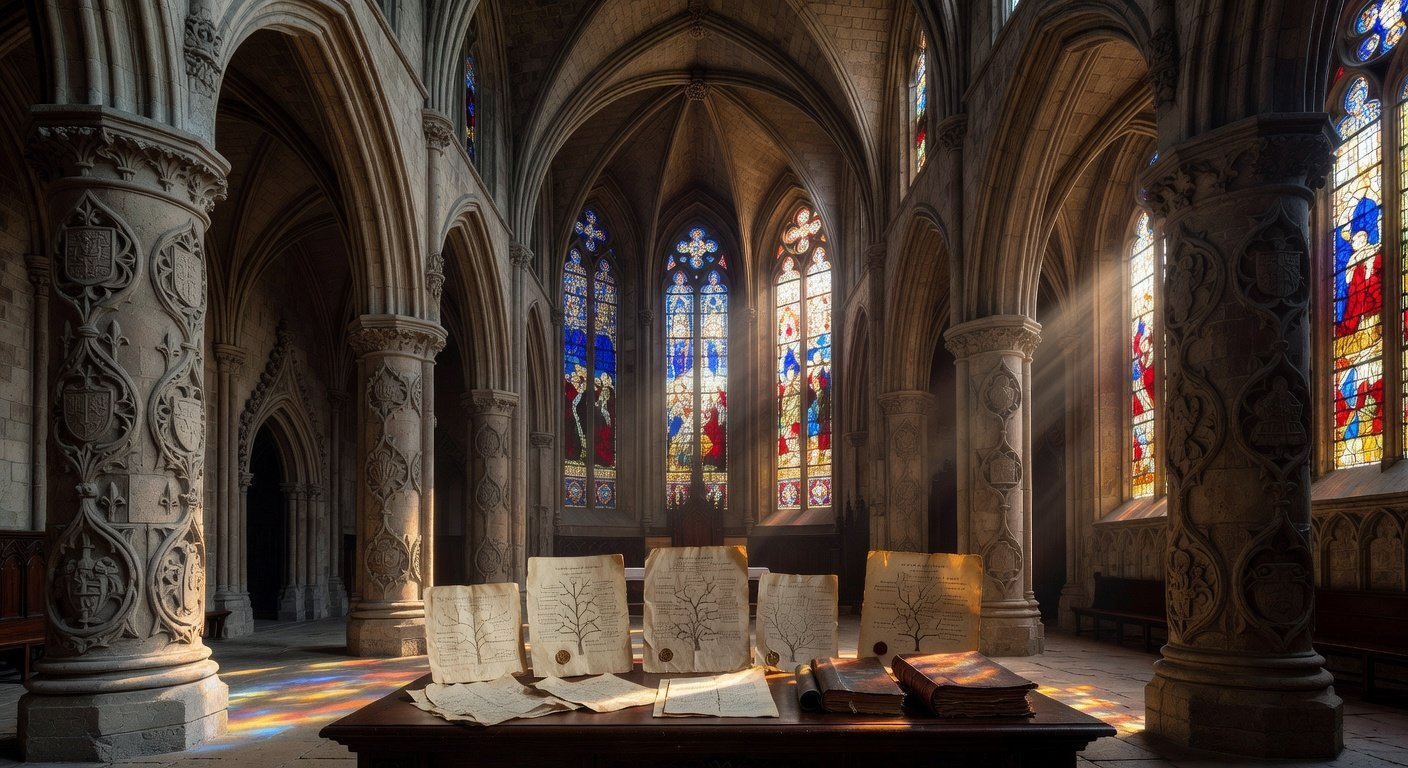 Gothic church interior built by prominent Walsh families in Ireland