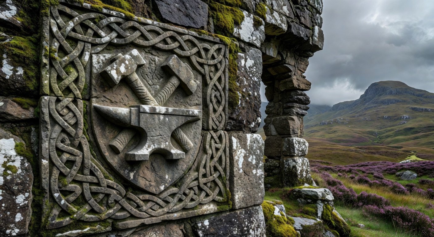 Scottish Steele family coat of arms showing steele surname meaning and heritage