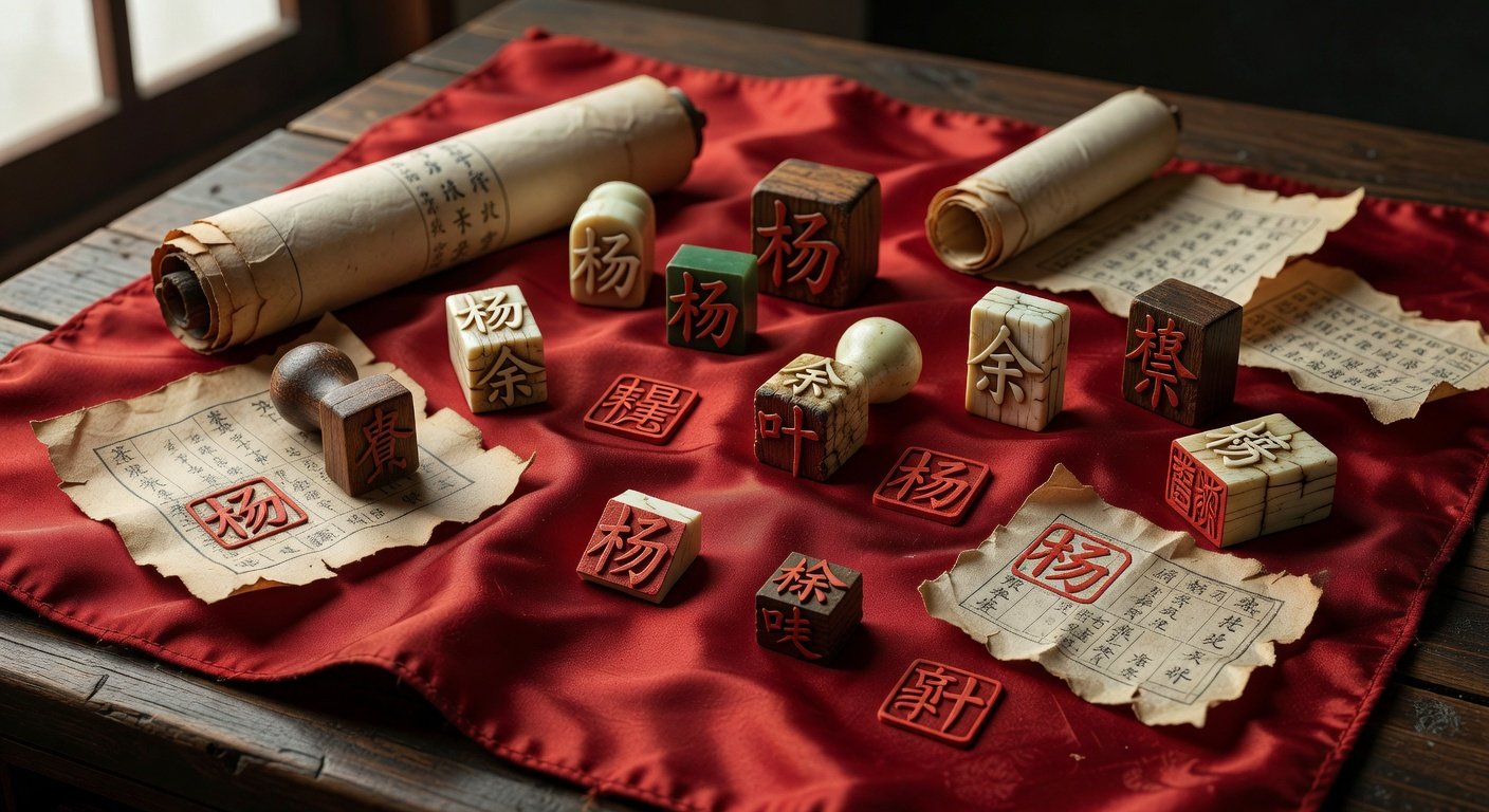Chinese surname seals and name chops for Y family names
