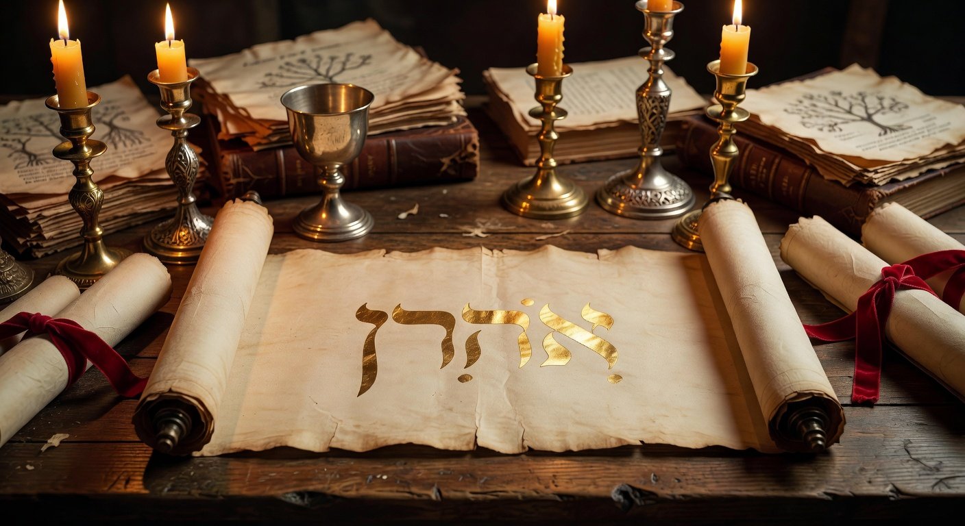 Hebrew manuscript showing Aaron name origin in ancient script
