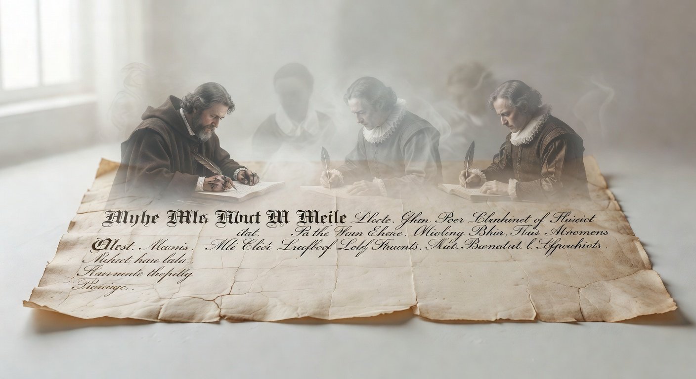 Evolution of cursive styles in old genealogy records