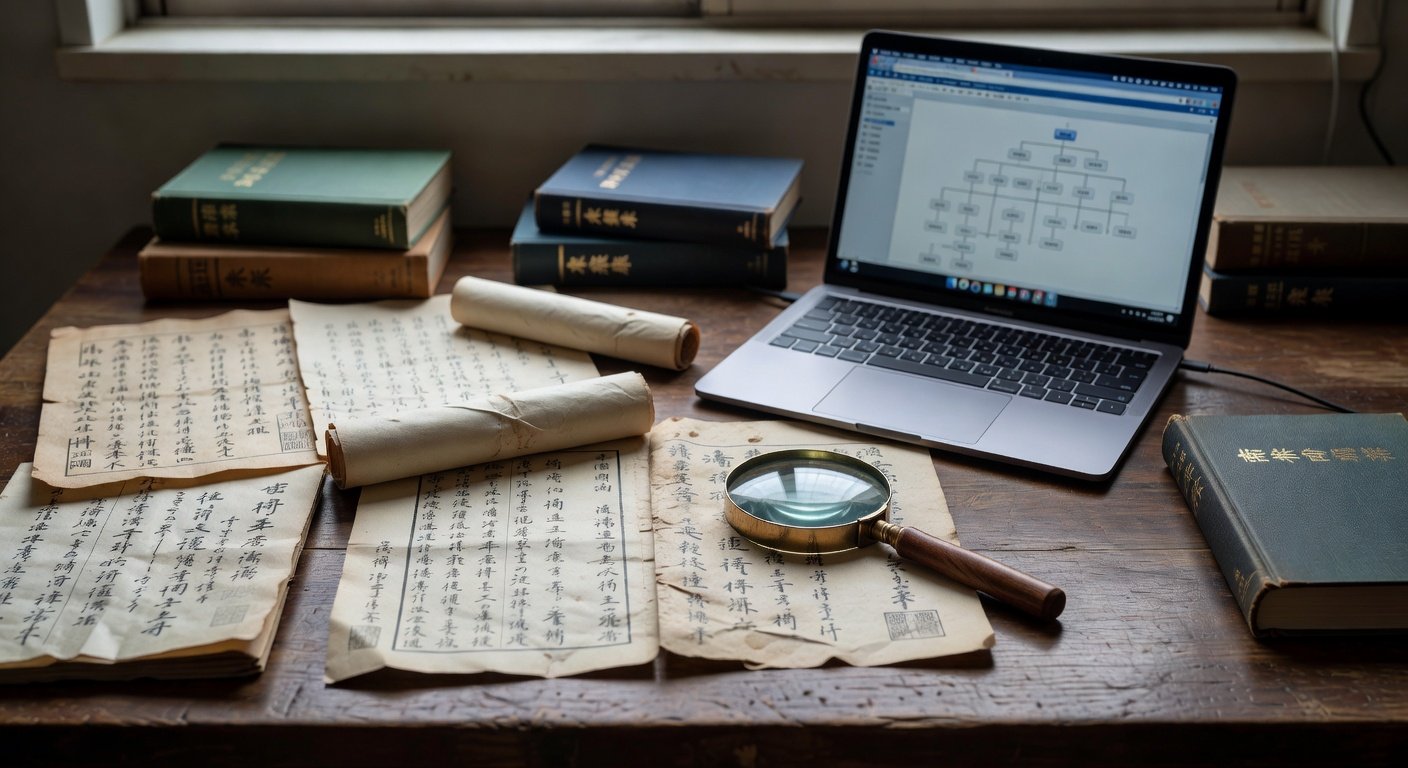 Japanese genealogy research materials and tools for surname meaning investigation