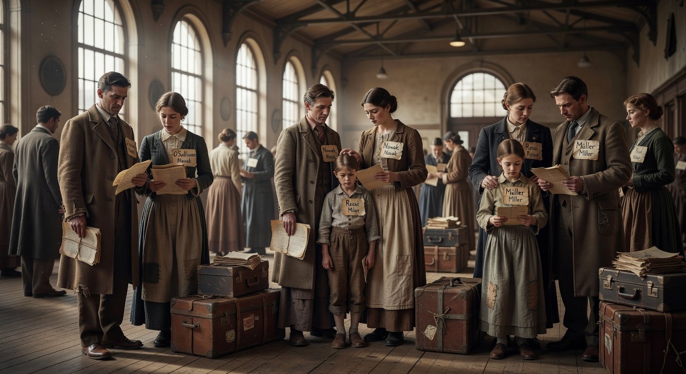 Ellis Island immigration showing surname origin by country changes