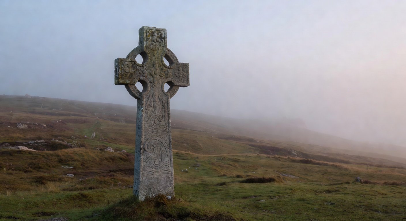 Celtic cross representing murphy last name origin in Ireland