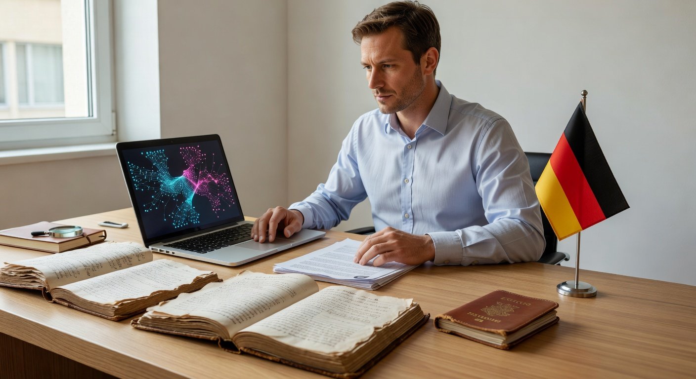 Genealogist tracing german last names origin digitally