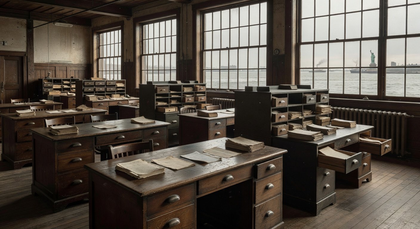 Ellis Island immigration facility where Walter families entered America during migration waves